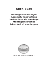 KitchenAid KDFX 6020 Installation guide
