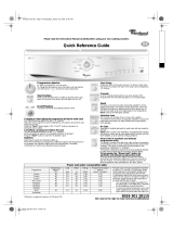 Whirlpool AWG 865 Program Chart