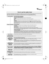 Whirlpool AWZ 420 Program Chart