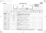 Whirlpool AWG 707 Program Chart