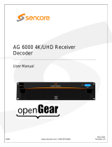 Sencore AG 6000 User manual