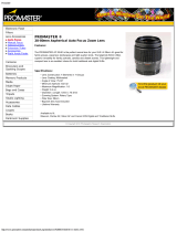 Promaster AF28-80 Aspherical Auto Focus Zoom Lens Owner's manual