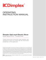 Dimplex EVANDALE OPTI-MYST ELEC STOVE User manual