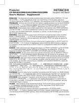 Hitachi CPWX4022WN User guide