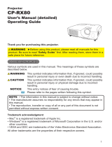 Hitachi CPRX80 User guide