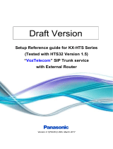 Panasonic KX-HTS Series Setup Reference Manual