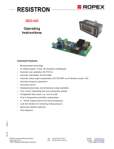 Ropex Resistron RES-430 Series Operating Instructions Manual