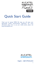 Alcatel 7049D Quick start guide