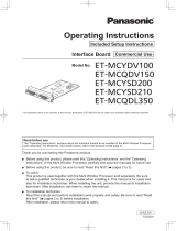 Panasonic ET-MCYSD210 Operating Instructions Manual