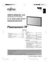 Fujitsu Plasmavision P50XCA30WH User manual