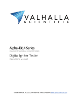 Valhalla Scientific Alpha 4314 KRC Operating instructions