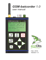 ecoObs GSM-BATCORDER 1.0 User manual