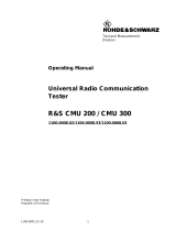 Rohde & Schwarz CMU 200 Operating instructions