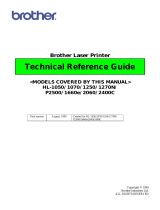 Brother HL-1250 Technical Reference Manual
