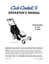 Cub Cadet SC 621E User manual