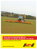 APV Vario Harrow VS 1200 M1 Operating instructions