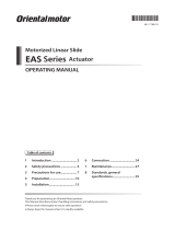 Orientalmotor EAS SERIES Operating instructions