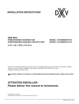 DXV OAK HILL D12025004.415 Installation Instructions Manual