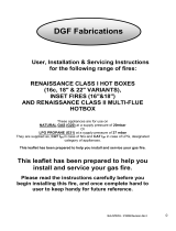 DGF Fabrications Renaissance Class I Hot Box 16" User, Installation & Servicing Instructions