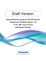 Panasonic KX-HTS Series Setup Reference Manual
