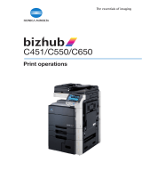 Konica Minolta BIZHUP C451 Print Operations