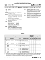 Bauknecht GSXA 7514 TR Program Chart