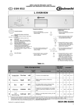 Bauknecht GSIK 6512 IN BK Program Chart
