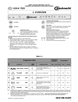 Bauknecht GSXA 7525 BK Program Chart