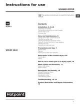 Hotpoint WDUD 9640P UK User guide