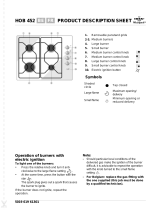 IKEA HOB 452/S Program Chart