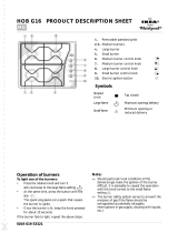 IKEA HOB G16 S Program Chart