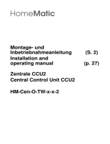 HomeMatic CCU2 HM-Cen-O-TW-2 Series Installation guide