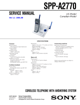 Sony SPP-A2770 - 2.4ghz Cordless Telephone User manual