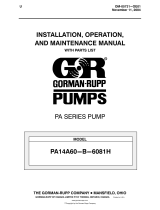 GORMAN-RUPP PUMPS PA14A60-B-6081H User manual