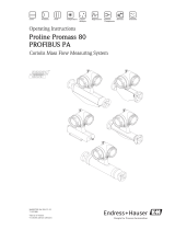 ENDRESS+HAUSER Proline Promass 80 PROFIBUS PA Operating Instructions Manual