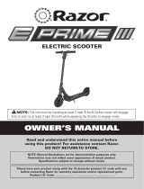 Razor E Prime III User manual