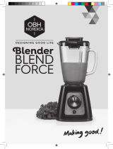 OBH Nordica Blendforce Blender Svart Glaskanna Krossa Is Owner's manual