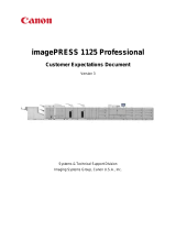 Canon imagePRESS 1125P Customer Expectation Document