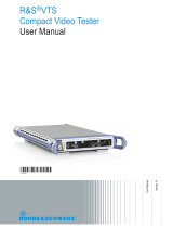 Rohde & Schwarz VTS User manual