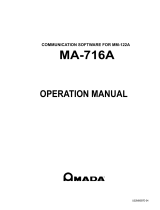 Amada MM-122A Operating instructions