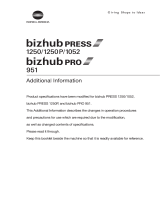 Konica Minolta bizhub Press 1250P Additional information