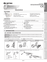 Optex HX-40RAM Installation Instructions Manual