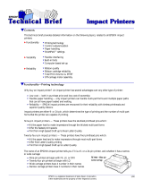 Epson C238001 - FX 1180 B/W Dot-matrix Printer Technical Brief
