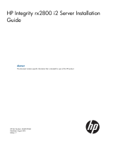 HP Integrity rx2800 - i2 Installation guide