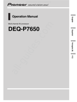 Pioneer DEQ-P7650 Operating instructions