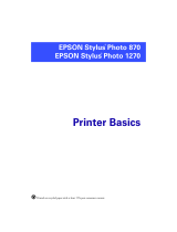 Epson Stylus Photo 1270 User manual