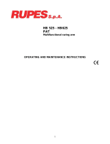 Rupes HB 625 Operating And Maintenance Instructions Manual