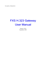 WELLTECH FXS H.323 Gateway User manual