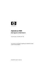HP AlphaServer DS25 User manual