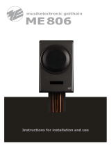 musikelectronic geithain ME806 Instructions For Installation And Use Manual
